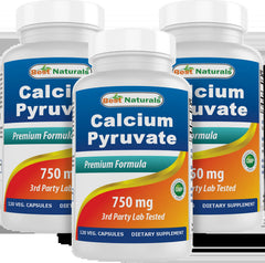 2 Pack Best Naturals Calcium Pyruvate 750 Mg 120 Capsules