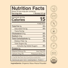 KOS Organic Maca Root Powder - Vegan Superfood Booster, Gluten Free, Non GMO - 3.2 Oz, 20 Servings