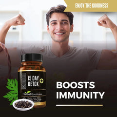 Herbal Goodness 15 Day Detox - 600mg Probiotics & Enzymes, Gut Health, 60 Caps