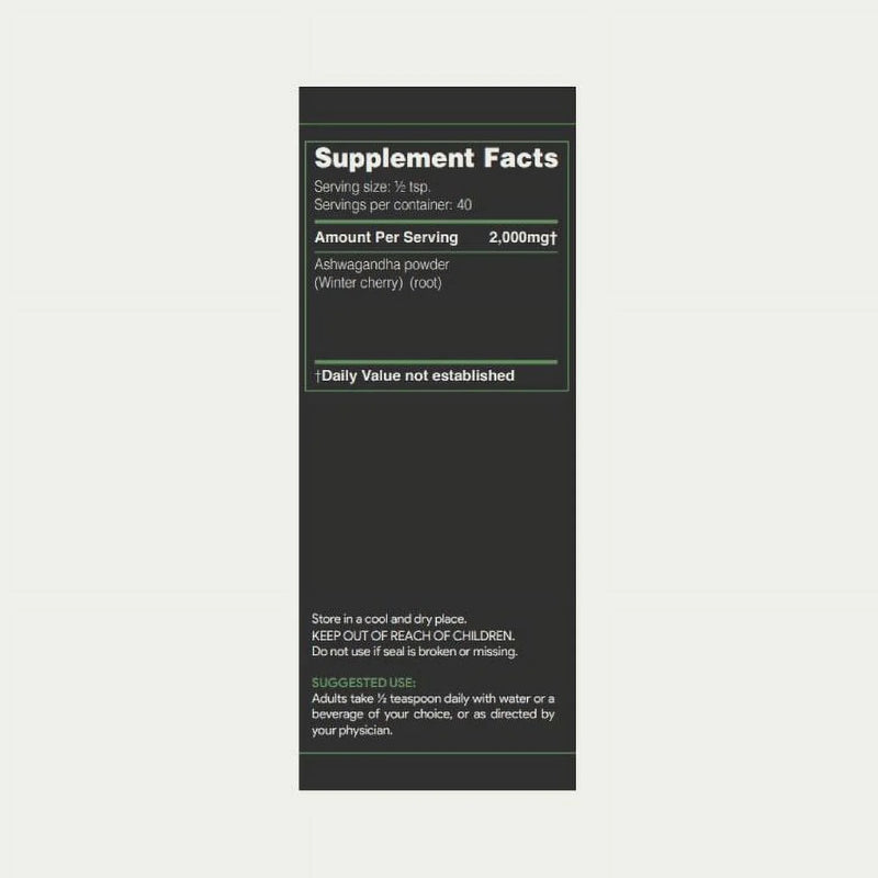 AKSHAR AYURVEDA Ashwagandha Powder Wellness and Vitality Gluten Free Supplement, 80 G