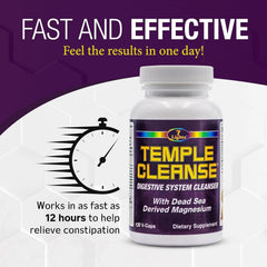 Temple Cleanse Magnesium Detox - Oxygen-Based Colon Cleanse, 120 Caps