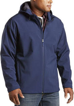 Harbor Bay by DXL Men'S Big and Tall Big and Tall Men'S Hooded Bonded Fleece Jacket, Charcoal Black, 1XL