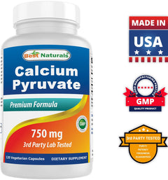 2 Pack Best Naturals Calcium Pyruvate 750 Mg 120 Capsules
