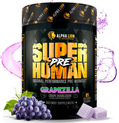 Alpha Lion Pre Workout, Increases Strength & Endurance, No Crash (Grapezilla)