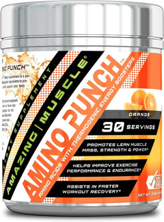 Amazing Muscle Amino Punch 5500 Mg per Serving of Amino Acids, 30 Servings - Sucralose - Pineapple