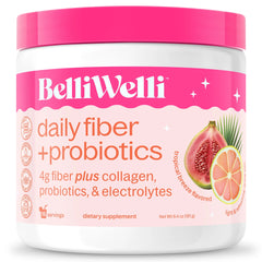 Belliwelli Daily Fiber Supplement with Probiotics, Electrolytes, and Collagen
