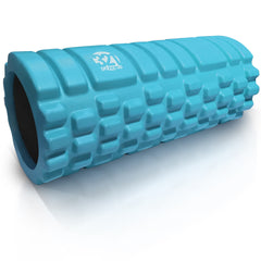 321 STRONG Medium Density Massaging Foam Roller for Myofascial Self Release and Deep Tissue Massage - Aqua