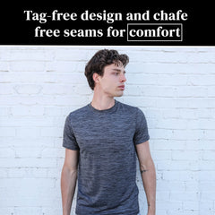SPXTREME [5 Pack] Men’S Dry-Fit Activewear Crewneck T Shirts Running Gym Workout Quick Dry Tee Top