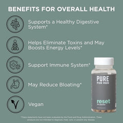 Pure for Men Detox Reset - Digestive & Immune Support, Colon Cleanse, 30 Caps