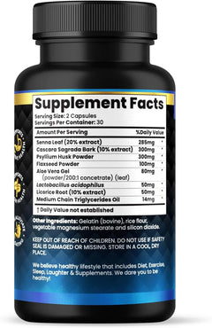 Ragnify Ultimate 15-Day Colon Cleanser for Digestive Health, Gut, Detox 30 Capsules