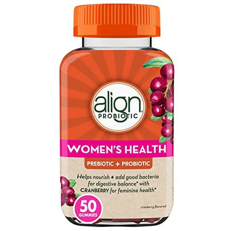 Align Women’s Prebiotic + Probiotic - Cranberry & Digestive Health, 50 Gummies