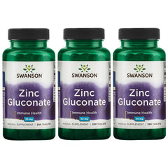 Swanson Mineral Supplements Zinc Gluconate 30 Mg Tablet 250Ct