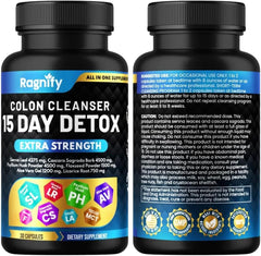 Ragnify Ultimate 15-Day Colon Cleanser for Digestive Health, Gut, Detox 30 Capsules