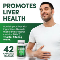 Salutem Vita Advanced Detox - Milk Thistle & Licorice, 84 Caps (2-Pack) with 2 Test Cups