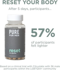 Pure for Men Detox Reset - Digestive & Immune Support, Colon Cleanse, 30 Caps