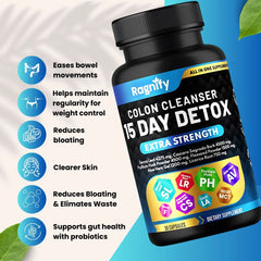 Ragnify Ultimate 15-Day Colon Cleanser for Digestive Health, Gut, Detox 30 Capsules