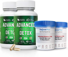 Salutem Vita Advanced Detox - Milk Thistle & Licorice, 84 Caps (2-Pack) with 2 Test Cups