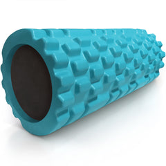 321 STRONG Medium Density Massaging Foam Roller for Myofascial Self Release and Deep Tissue Massage - Aqua