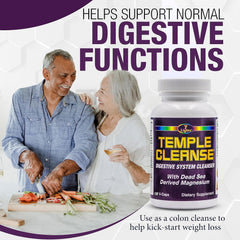 Temple Cleanse Magnesium Detox - Oxygen-Based Colon Cleanse, 120 Caps