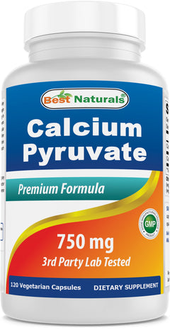 2 Pack Best Naturals Calcium Pyruvate 750 Mg 120 Capsules