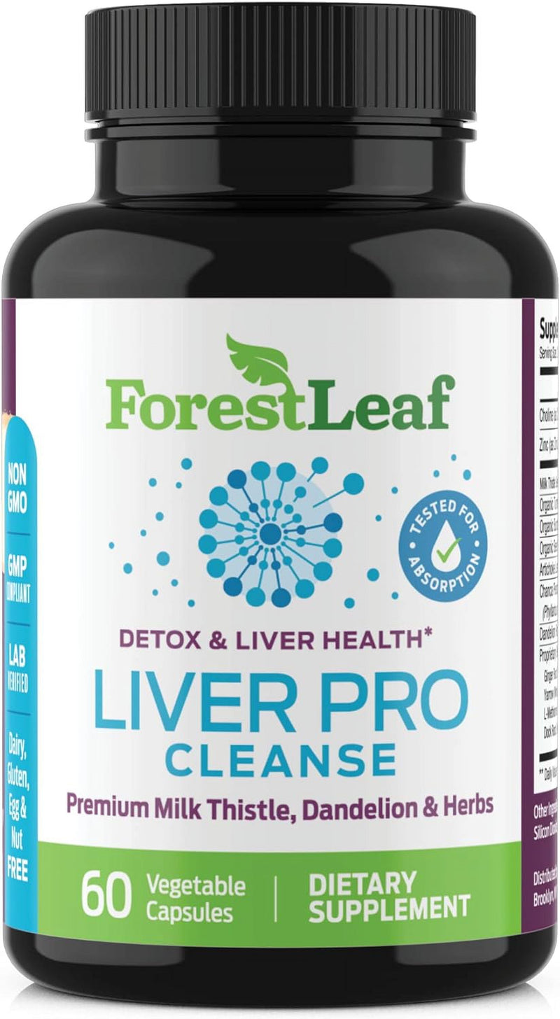 Forest Leaf Liver Detox - Milk Thistle & Dandelion, 60 Capsules