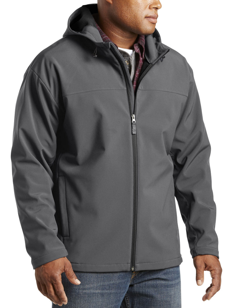 Harbor Bay by DXL Men'S Big and Tall Big and Tall Men'S Hooded Bonded Fleece Jacket, Charcoal Black, 1XL