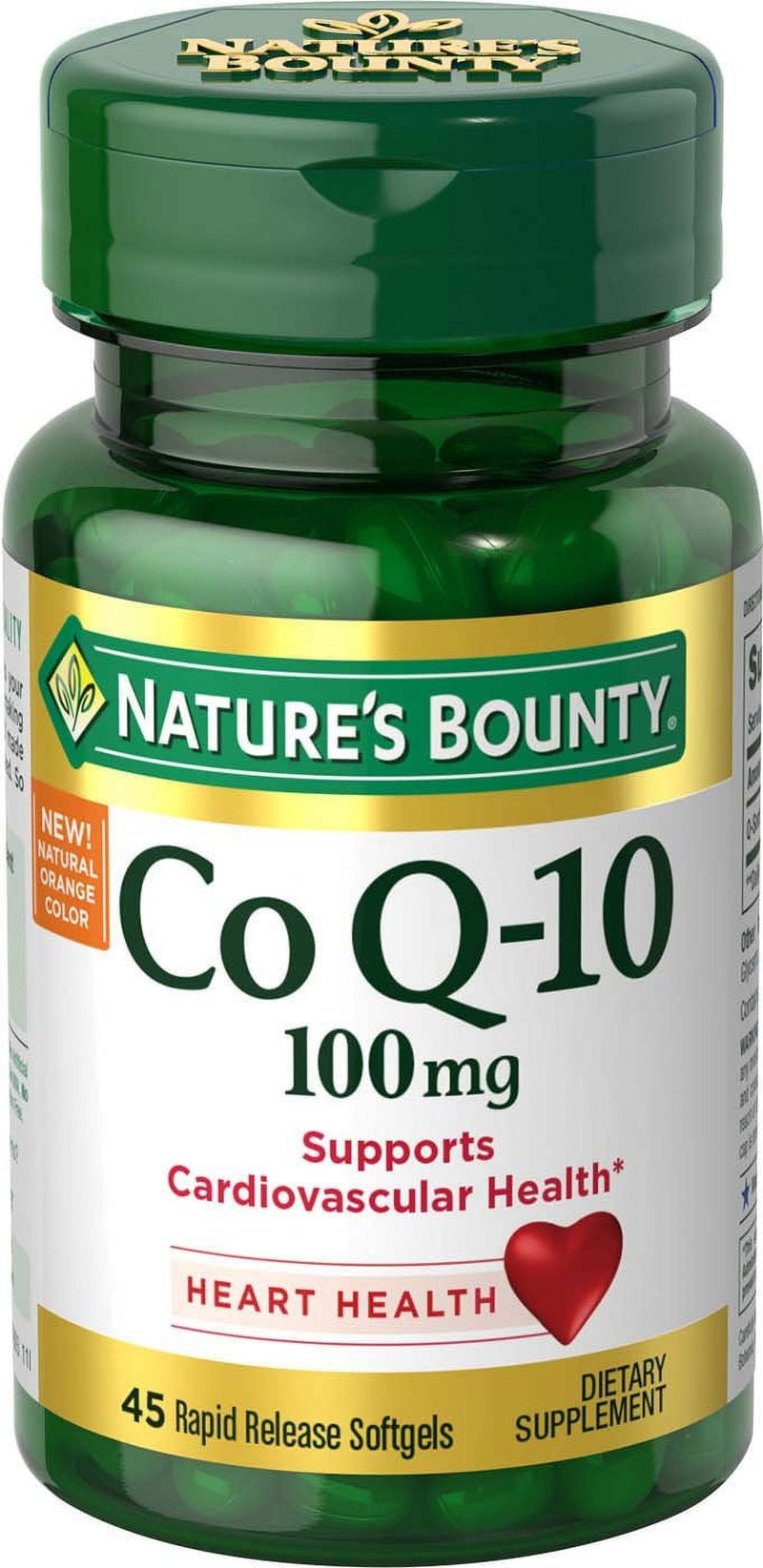 Nature'S Bounty Coenzyme Q10 Supplements, 100 Mg Gels, 45 Count
