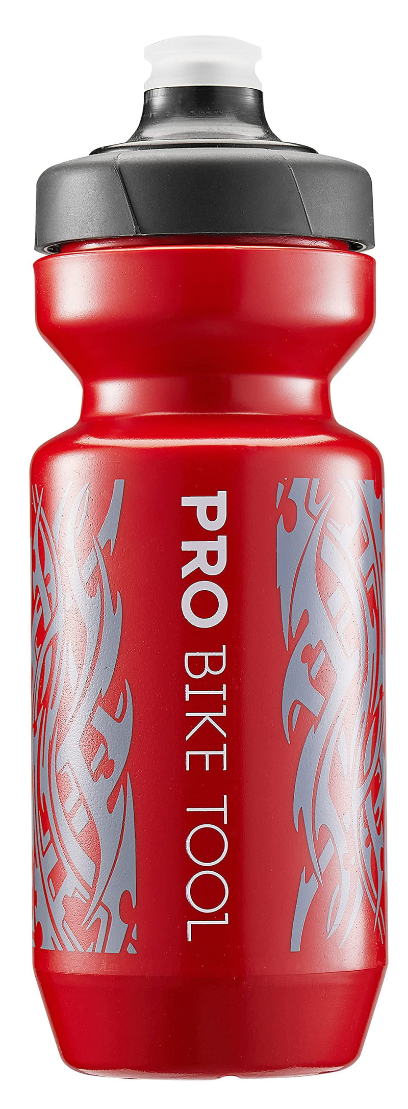 PRO BIKE TOOL Water Bottle - 550ml/19oz, Soft Silicone Mouthpiece, Fast Flow, Red