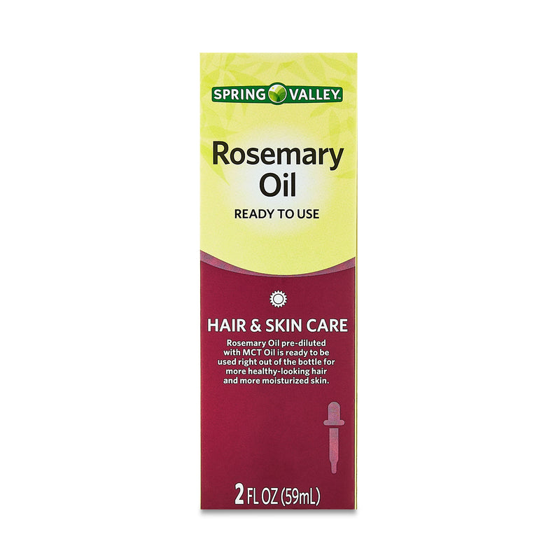 Spring Valley Rosemary Oil + MCT for Hair, Skin & Nails- Pre-Diluted Moisturizer Supplement, 2Oz