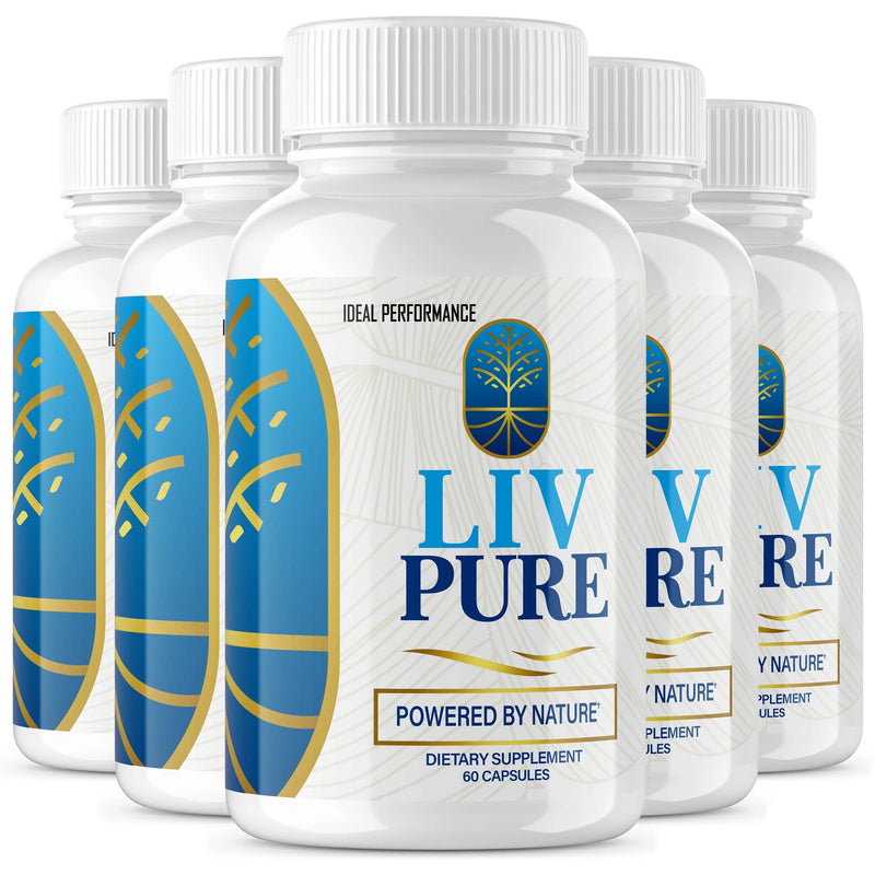 IDEAL PERFORMANCE Liv Pure - Liver Detox & Weight Support, 300 Caps (5-Pack)