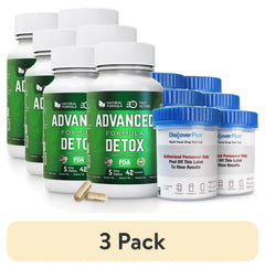 Salutem Vita Advanced Detox - Milk Thistle & Licorice, 84 Caps (2-Pack) with 2 Test Cups