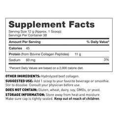 Amy Myers MD Collagen Peptides, Unflavored - Hair, Skin, Joints, 38 Servings