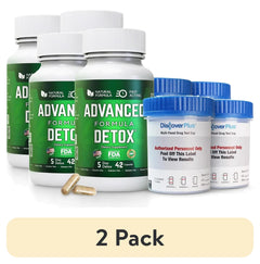 Salutem Vita Advanced Detox - Milk Thistle & Licorice, 84 Caps (2-Pack) with 2 Test Cups