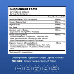 Nutrachamps 14 Day Colon Cleanse - Probiotics & Enzymes, Detox & Weight Loss, Capsules