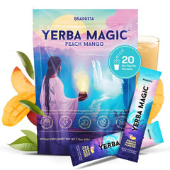 Yerba Magic | Yerba Mate Instant Tea Powder | Peach Mango Flavor | 30 Servings