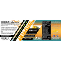 Amazing Muscle Amino Punch 5500 Mg per Serving of Amino Acids, 30 Servings - Sucralose - Pineapple