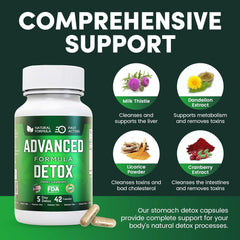 Salutem Vita Advanced Detox - Milk Thistle & Licorice, 84 Caps (2-Pack) with 2 Test Cups