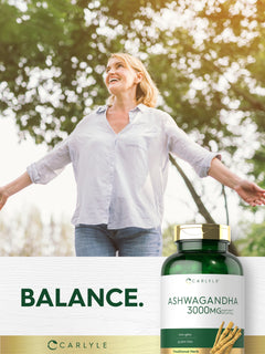 Ashwagandha Supplement 3000Mg | 300 Capsules | Non-Gmo, Gluten Free | by Carlyle