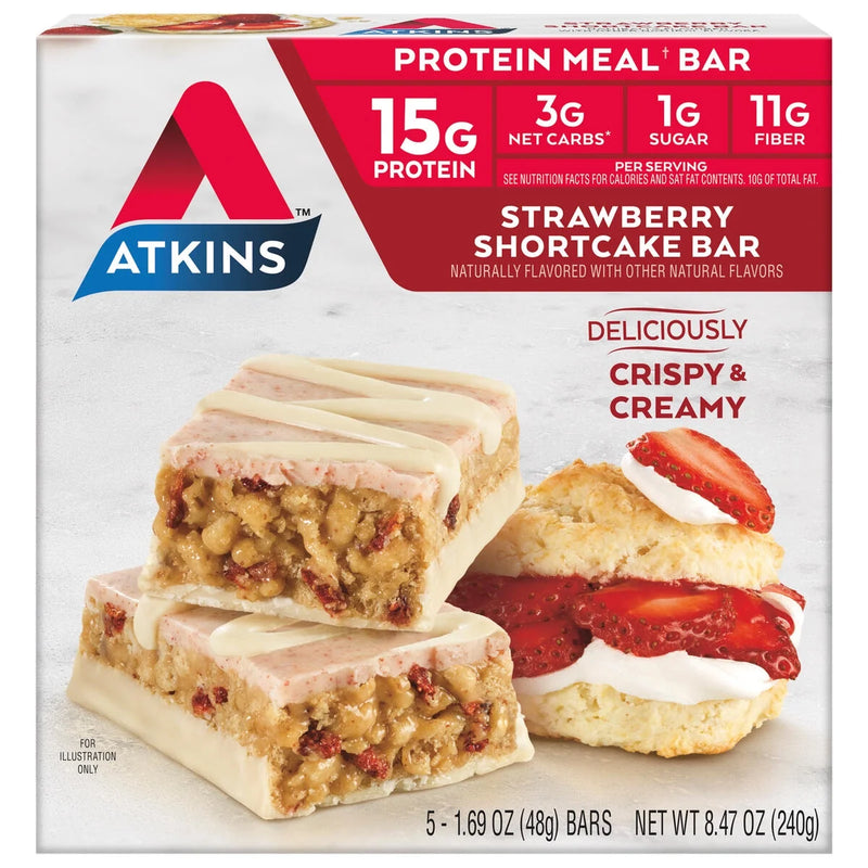 Atkins Strawberry Shortcake Meal Bar 5Pk